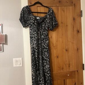 Bohme Black and White Floral Maxi Dress